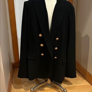 Elegant Black Double-Breasted Women's Blazer
